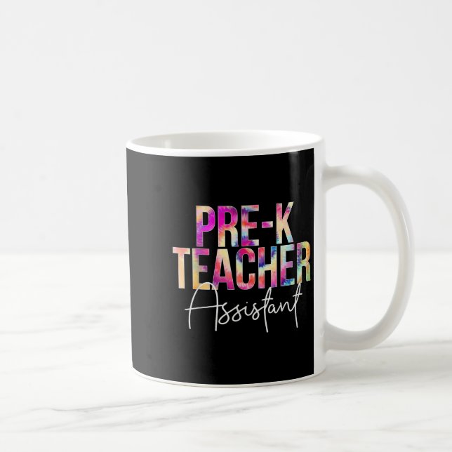 Pre-k Teacher Istant Tie Dye Back To School Apprec Kaffemugg (Höger)