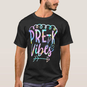 Pre K Vibes Back to school Tie Dye Lärare Student T Shirt
