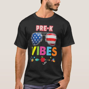 Pre K Vibes Coola Kid Student Back to school Teach T Shirt