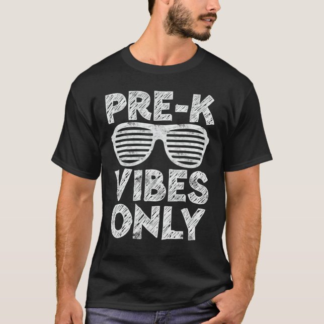 Pre K Vibes Endast Back to school T Shirt (Framsida)