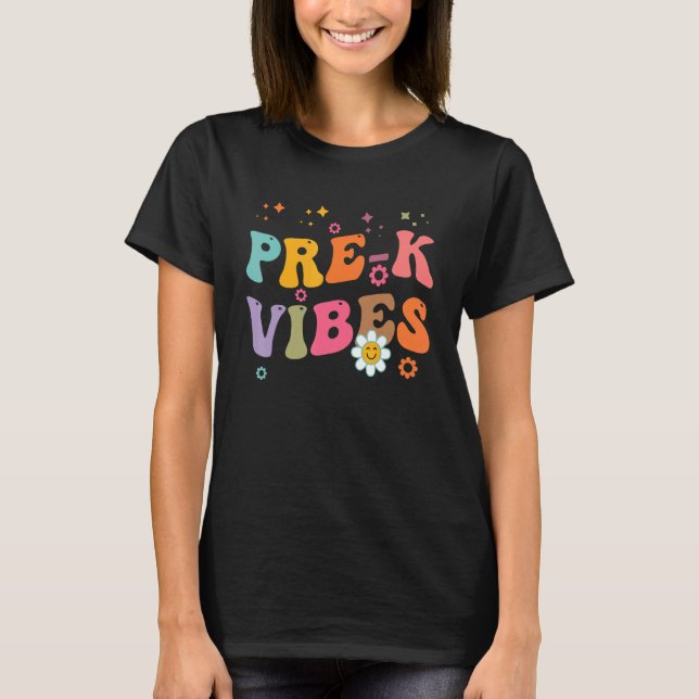 PRE K Vibes Groovy förk för pojkar T Shirt (Framsida)