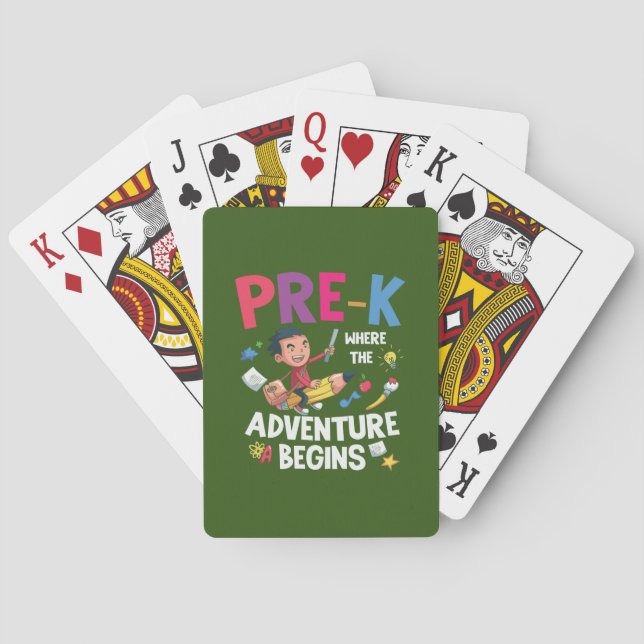 Pre Kindergarten Äventyr Begins Casinokort (Baksidan)