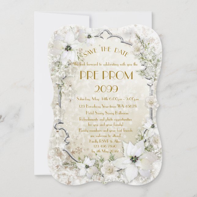 Pre-PromJunior, Underbar Gatsby, Guld,silver,paren Spara Datumet (Framsida)