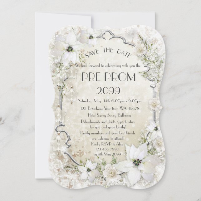 Pre-PromJunior, Underbar Gatsby, Guld,silver,paren Spara Datumet (Framsida)