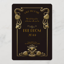 Pre-PromJunior, Underbar Gatsby, Guld, svart