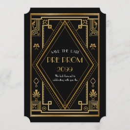 Pre-PromJunior, Underbar Gatsby, Guld,svart Spara Datumet