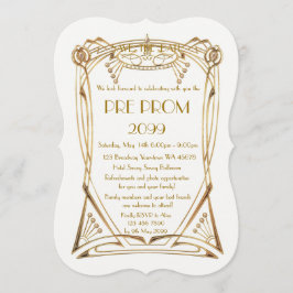 Pre-PromJunior, Underbar Gatsby, Guld,vit,parentes Spara Datumet