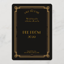 Pre-PromJunior, Underbar Gatsby, minimalist,svart