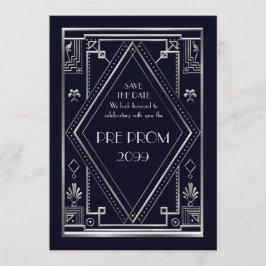 Pre-PromJunior, Underbar Gatsby, Silver, marinflot Spara Datumet