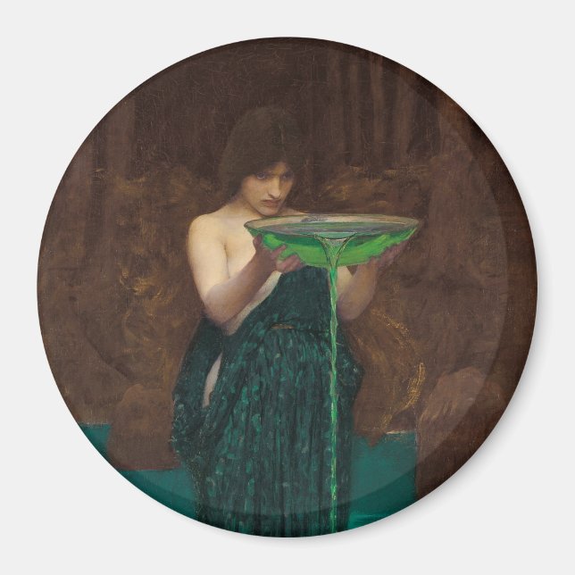 Pre-Raphaelite Circe Invidiosa Waterhouse Magnet (Framsidan)