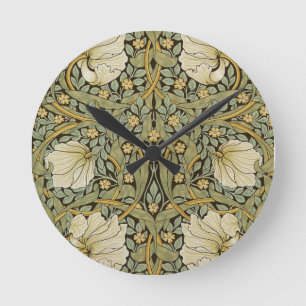 Pre-Raphaelite för William Morris Pimpernelvintag Rund Klocka