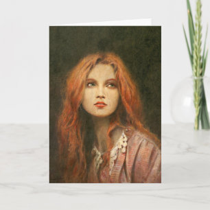 Pre-Raphaelite Girl Hälsning Card Kort
