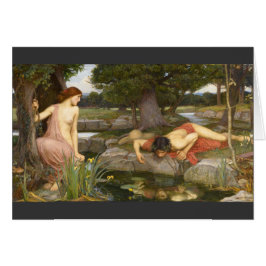 Pre-Raphaelite Painting Echo och Narcissus Hälsningskort