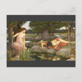 Pre-Raphaelite Painting Echo och Narcissus Vykort