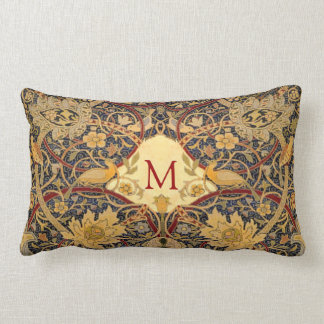 Pre Raphaelite Wm. Morris ANPASSADE MONOGRAM Lumbarkudde