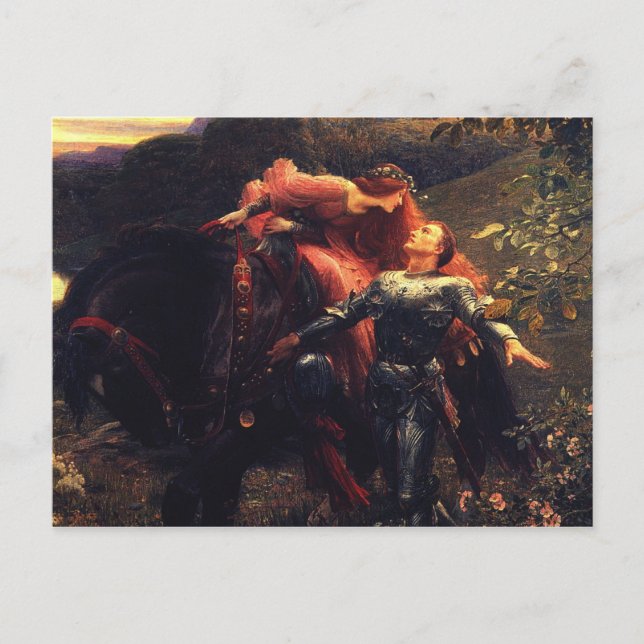 Pre Raphaelites - La Belle Dame Sans Merci Vykort (Framsida)