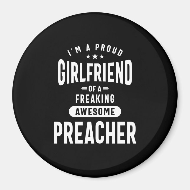 Preacher Job Title Tee Manar Womens Magnet (Framsidan)
