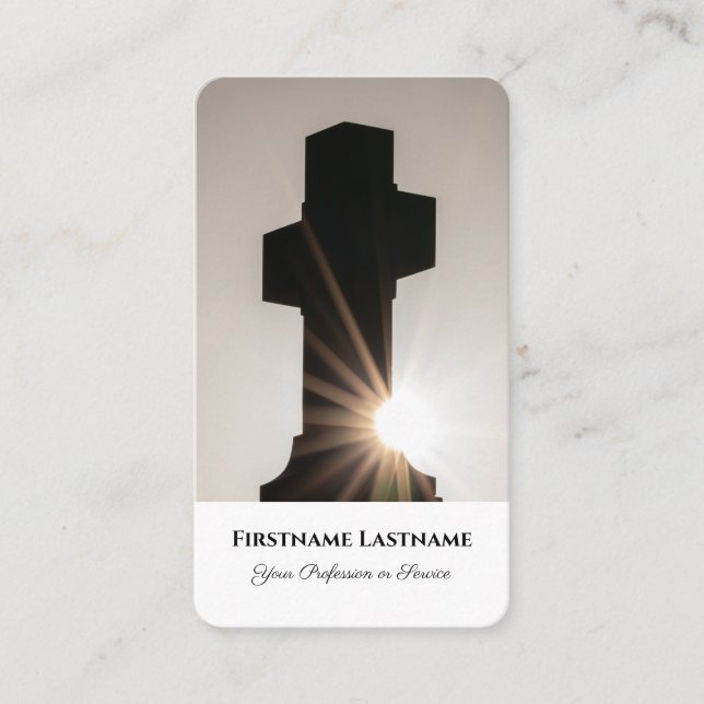 Preacher mortician andlig healer heliga kor visitkort (Framsida)