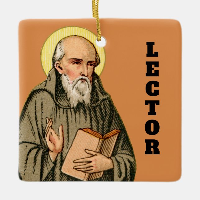 Preaching of the Venerable Bede (P 008) Julgransprydnad Keramik (Framsida)