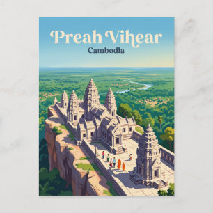 Preah Vihear-templet Kambodja Vykort