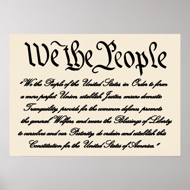Preamble United Stater Poster (Framsidan)