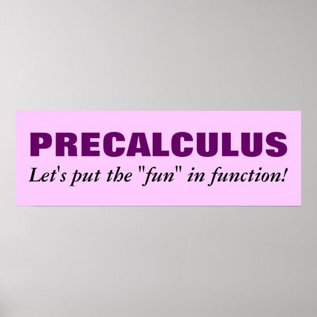 Precalculus Poster (Framsidan)