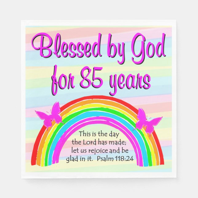 PRECIOUS 85 BIRTHDAY PRAYER NAPKINS PAPPERSSERVETT (Framsidan)