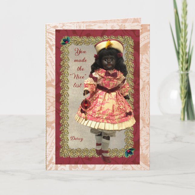 Precious African Doll Holiday Card Kort (Framsida)