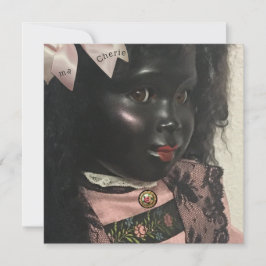 Precious Black Doll Greeting Card Julkort