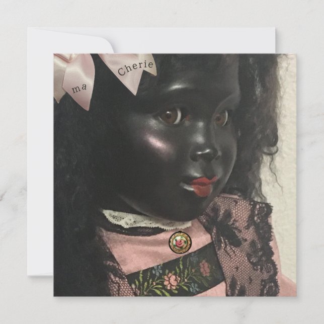 Precious Black Doll Greeting Card Julkort (Framsida)