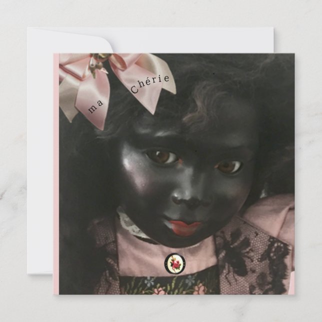 Precious Black Doll Greeting Card Julkort (Framsida)