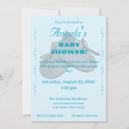Precious Bundle Boy Baby Shower Invitation Inbjudningar