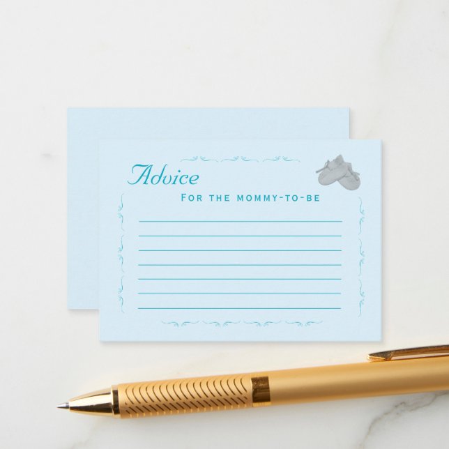 Precious Bundle Boy Baby Shower  Rådkort (Fram/Back In Situ)