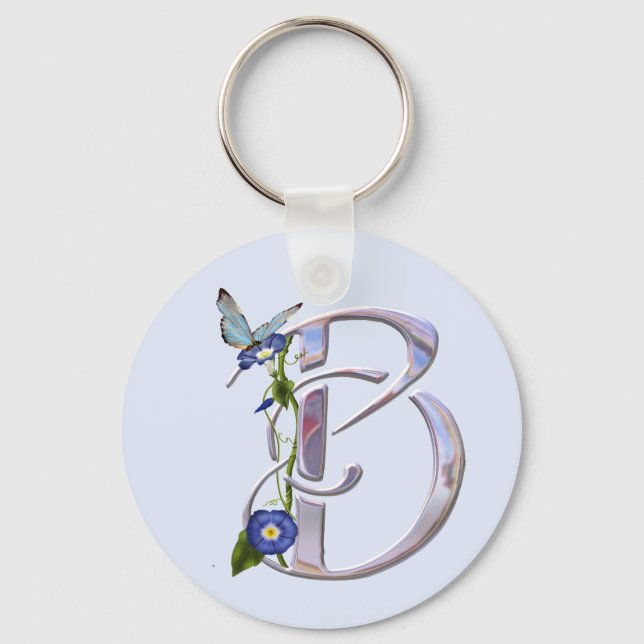 Precious Butterfly Initial B Nyckelring (Framsida)