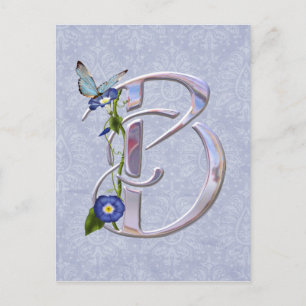 Precious Butterfly Initial B Vykort