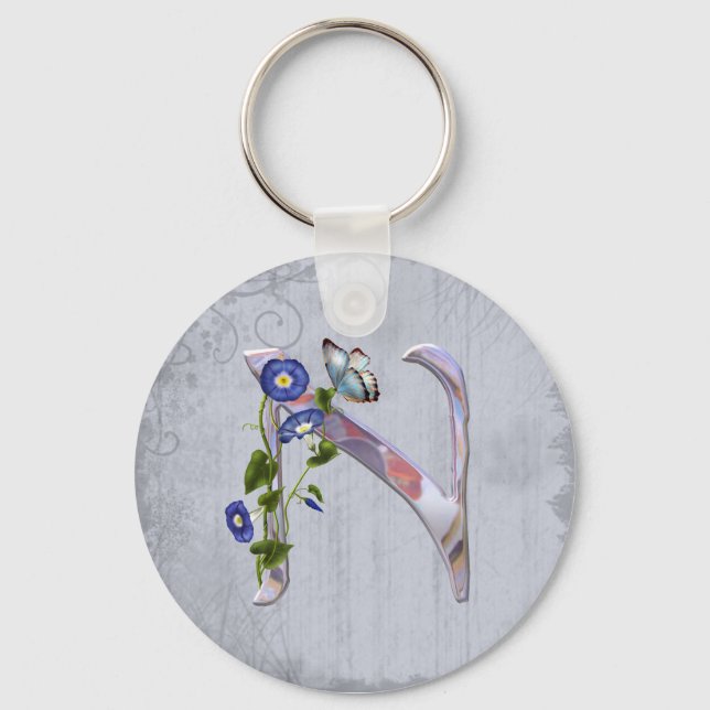 Precious Butterfly Initial N Nyckelring (Framsida)