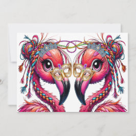 Precious Flanty Flamingos Inbjudningar