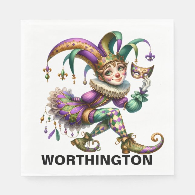 Precious Jester MasqueraTheme Pappersservett (Framsidan)