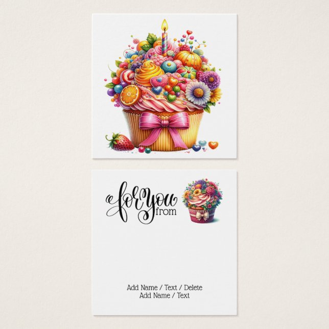 PRECIOUS och trettiofem andra versionen Fyrkantigt Visitkort (Framsida & baksida)