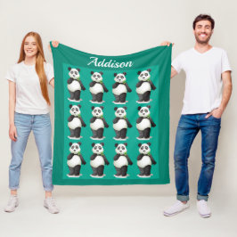 Precious Panda Flkanaler Blanket Fleecefilt