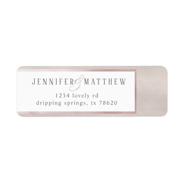Precious Pearl | Bröllop-adressetikett Returadress Etikett (Framsidan)