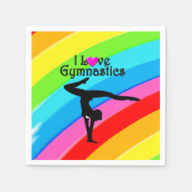 PRECIOUS RAINBOW I LOVAD GYMNASTICS NAPKINS