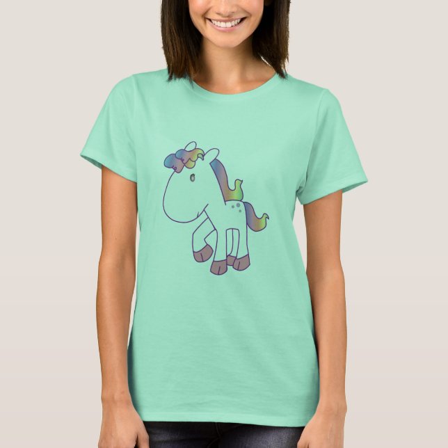 Precious Rainbow Pony Tee Shirt (Framsida)