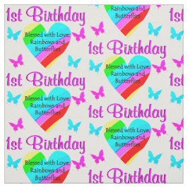 PRECIOUS RAINBOY 1ST BIRTHDAY FABRIC TYG