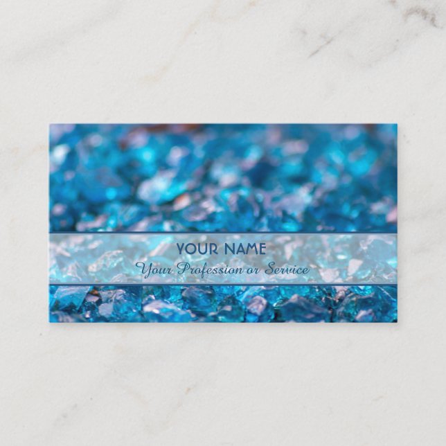 Precious saphire gems business card visitkort (Framsida)