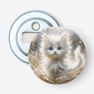Precious White Kitten Flasköppnare