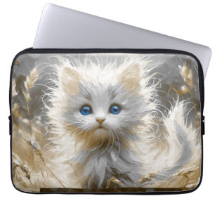 Precious White Kitten Laptop Fodral