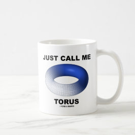 Precis appell mig torus (blåtttorustopologi) kaffemugg