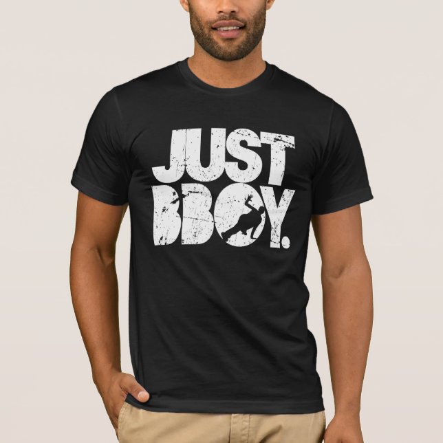 precis bboy - bedrövad vit tee shirt (Framsida)
