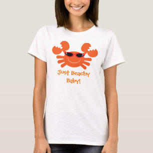 Precis Beachy baby! Orange krabba med solglasögon Tee